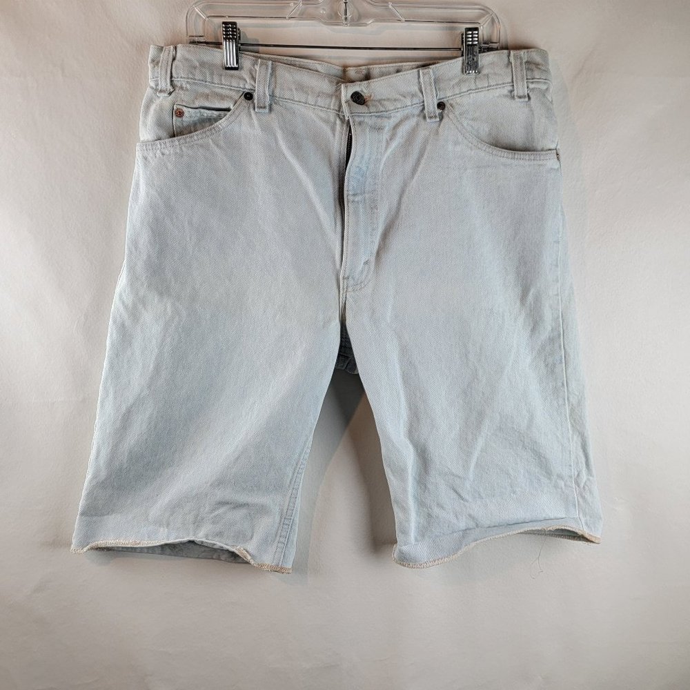 Levis Shorts Mens 38 Blue Denim Jeans Vintage Orange Tab Made in USA Dad Relaxed